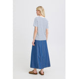 b.young B.YOUNG dame t-shirt PYBANDUANNA T-shirt Bright White Blue