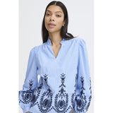 b.young B.Young dame bluse BYXFAUSTA Blouse light blue mix