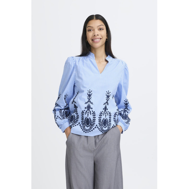 b.young B.Young dame bluse BYXFAUSTA Blouse light blue mix