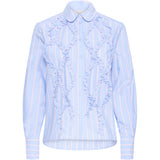 b.young B.young dame skjorte BYXJISOO Restudsalg Light Blue Stripe