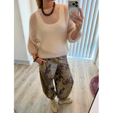 Black Colour BLACK COLOUR dame bukser BCALLY Pant Brown Camouflage