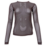 Black Colour BLACK COLOUR dame mesh BCANNIE Blouse Coffee