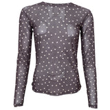 Black Colour BLACK COLOUR dame mesh BCANNIE Blouse Coffee Dot