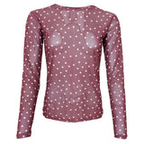 Black Colour BLACK COLOUR dame mesh BCANNIE Blouse Plum Dot