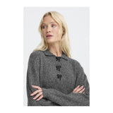 b.young BYOMEA POLO DRESS Dress Dark grey melange