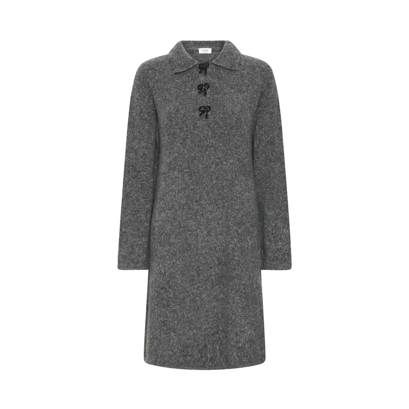 b.young BYOMEA POLO DRESS Dress Dark grey melange