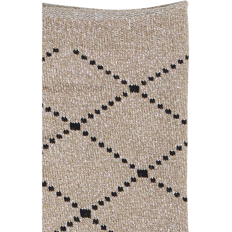 b.young B:YOUNG dame strømper BAWLI Socks Brown Check Sock