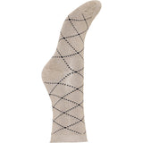 b.young B:YOUNG dame strømper BAWLI Socks Brown Check Sock