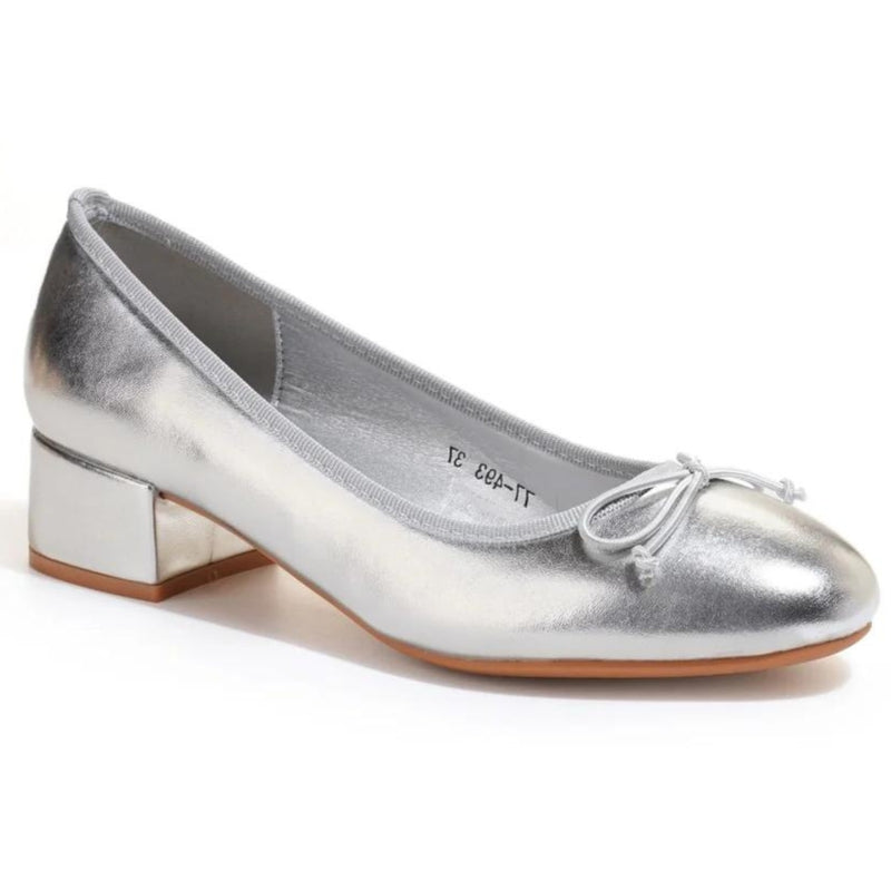 SHOES Camille dame plateau sko 77-493 Shoes Silver