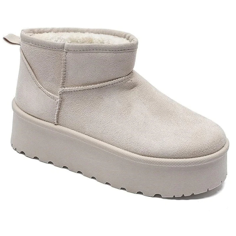 SHOES Miley dame bamsestøvler DF939A Shoes Beige