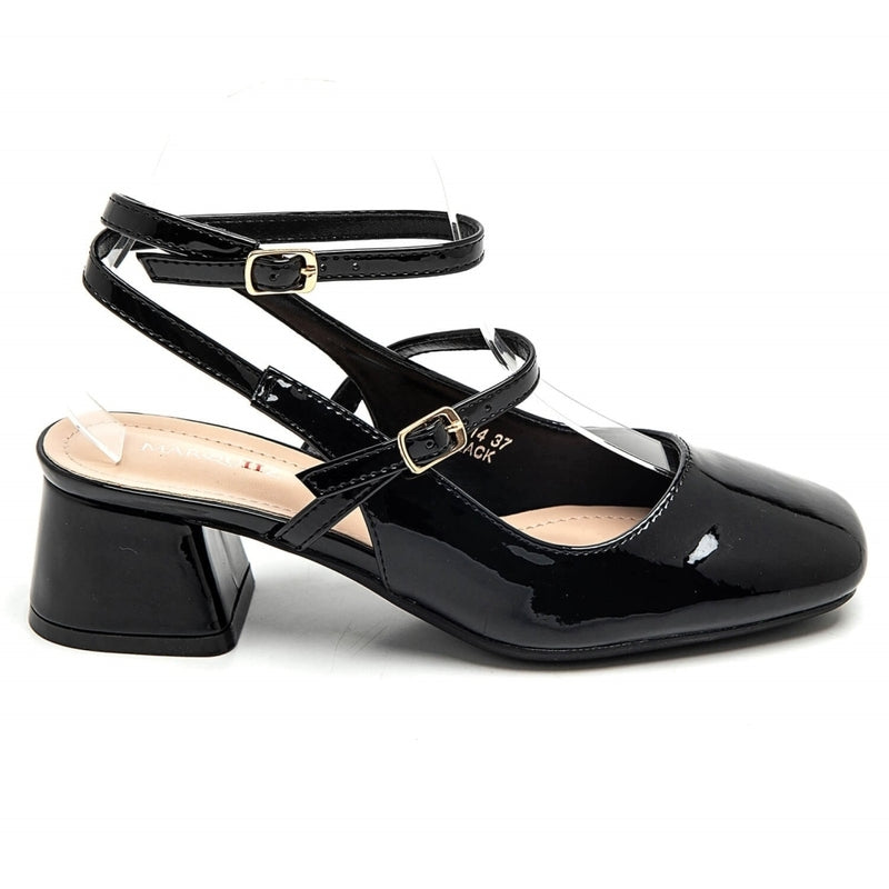 SHOES Inge dame ballerina med hæl 3214 Shoes Black