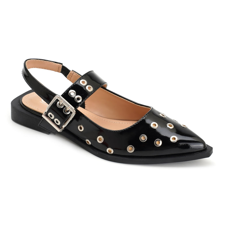 SHOES Elyne dame slingback ballerina 8299 Shoes Black