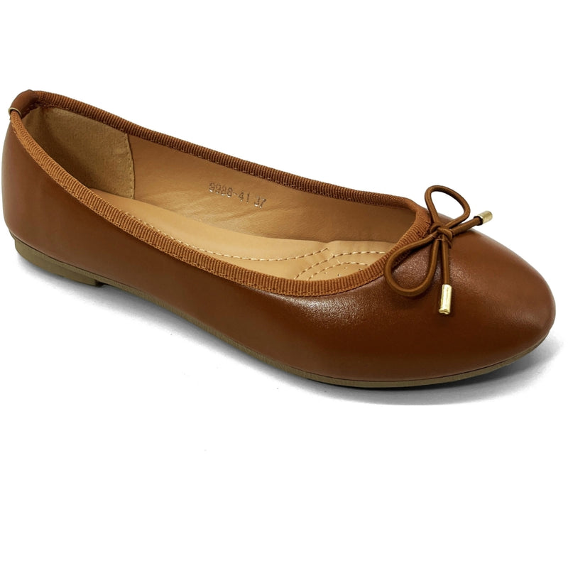 SHOES Fiona dame ballerina sko 9988-41 Shoes Brown