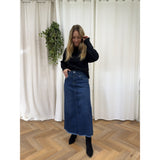 Jewelly Jewelly dame nederdel JW723 Skirt Denim