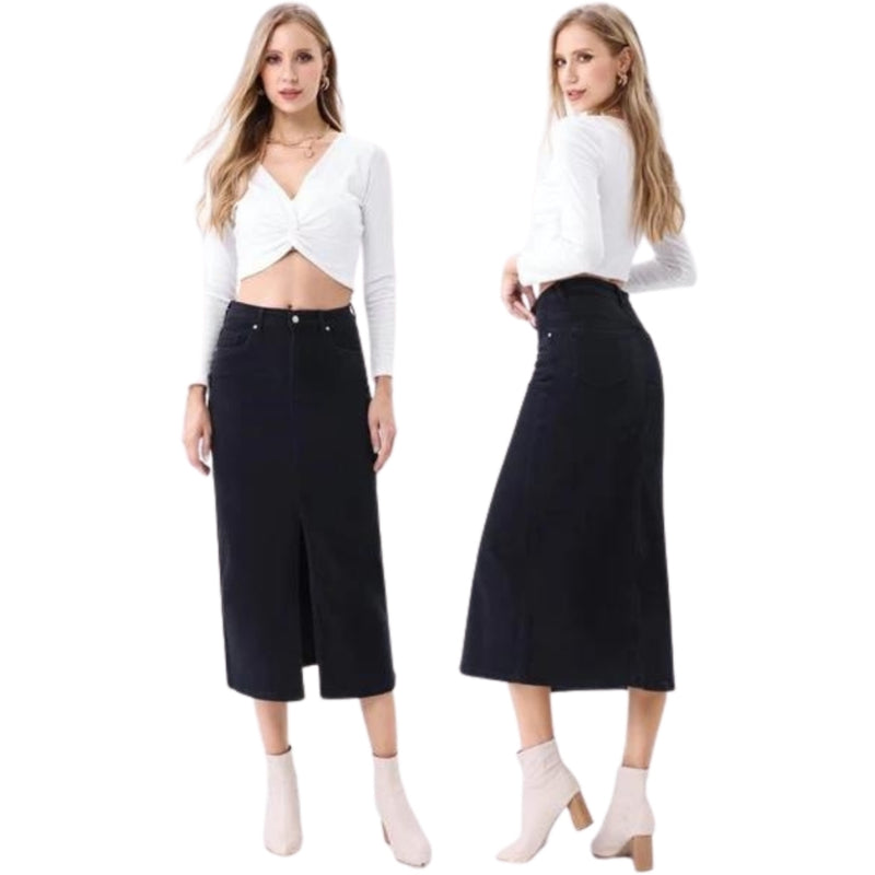 Jewelly Jewelly dame nederdel JW735 Skirt Black