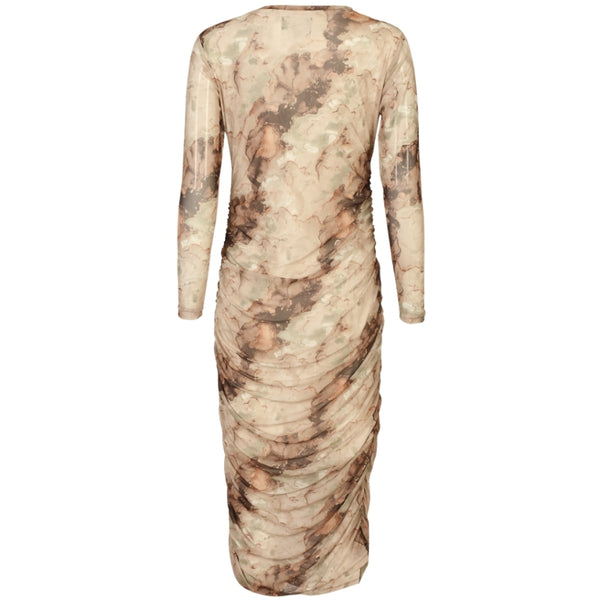 Liberté LIBERTÉ DAME KJOLE Dress BROWN GOLD MARBLE
