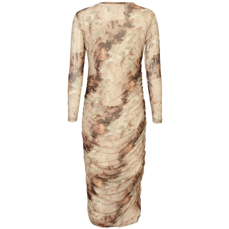 Liberté LIBERTÉ DAME KJOLE Dress BROWN GOLD MARBLE