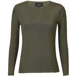 Liberté LIBERTÉ dame MESH DOT T-shirt ARMY MEDIUM DOT