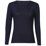 Liberté LIBERTÉ dame MESH DOT T-shirt NAVY MEDIUM DOT