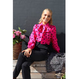 Liberté LIBERTÉ dame bluse ELINA Blouse PINK BLACK HEART