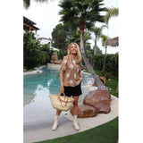 Liberté LIBERTÉ dame bluse FLORA Blouse CARAMEL BEACH EMBROIDERY