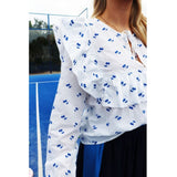 Liberté LIBERTE dame bluse HEATHER 22165 Blouse WHITE BLUE CHERRY