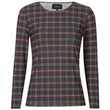 Liberté LIBERTÉ dame bluse MESH Blouse DARK BROWN CHECK
