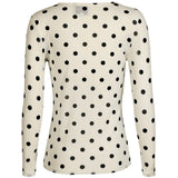 Liberté LIBERTÉ dame bluse MESH Blouse WHITE BLACK BIG DOT