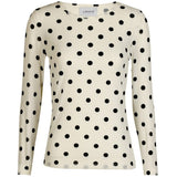 Liberté LIBERTÉ dame bluse MESH Blouse WHITE BLACK BIG DOT