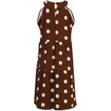 Liberté LIBERTE dame kjole ALMA Dress BROWN CREME DOT