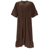 Liberté LIBERTÉ dame kjole KARO Dress CHOCO BROWN
