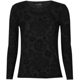 Liberté LIBERTÈ dame mesh LS Blouse Black Paisley