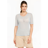Liberté LIBERTÉ dame t-shirt MESH DOT T-shirt Light blue