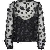 Liberté Liberté dame bluse LAMILLA Restudsalg Black glitter flower