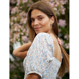 Liberté Liberté dame gro kjole 21268 Dress BLUE BROWN FLOWER