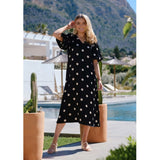 Liberté Liberte dame kjole DOTTI Dress BLACK CREME DOT