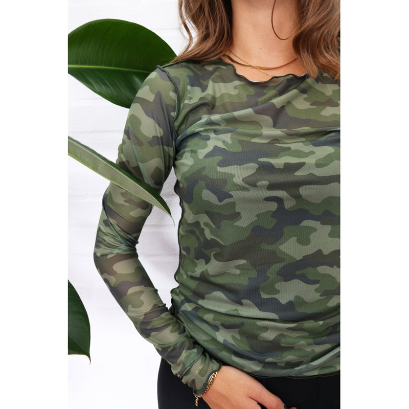 Liberté Liberte dame langærmet mesh top 4086 Top Camo