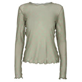 Liberté Liberté dame mesh top 24086 Top ARMY GREEN SMILEY
