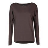 Liberté Liberté dame top ALMA FLEECE 9354 Blouse DARK CHOCOLATE