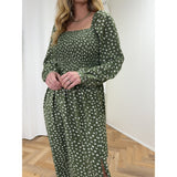 Liberté Liberté kjole GRO Dress ARMYGREEN FLOWER