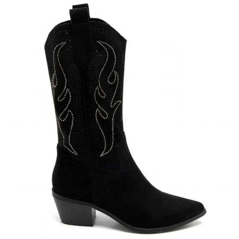 SHOES Louise dame cowboystøvler 9633A Shoes Black