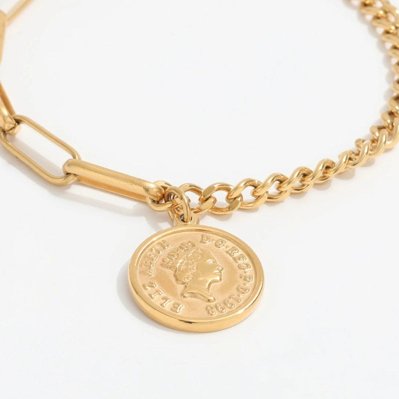 muun STUDIOS MUUN STUDIOS Panser Mønt Halskæde 18K Guldbelagt H041 Jewelry Guld