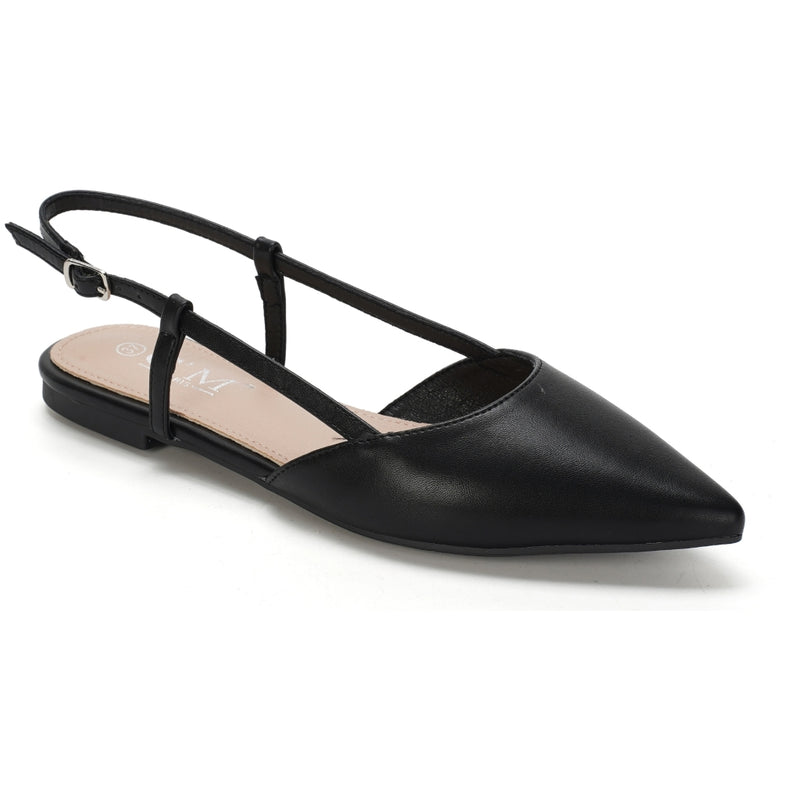 SHOES Maelle dame slingback ballerina sko BS-8 Shoes Black