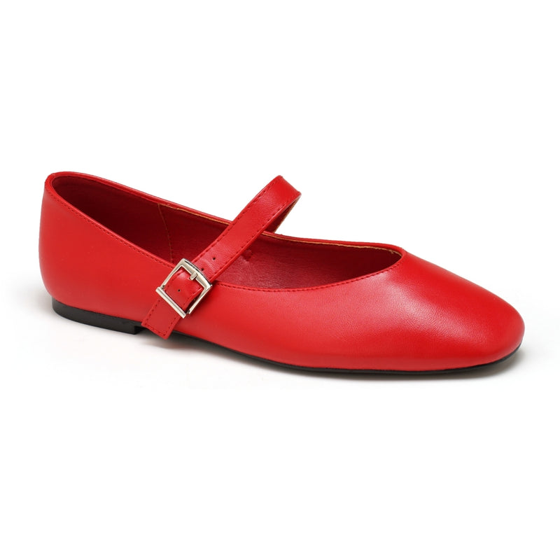 SHOES Mandoline dame ballerina sko 8225 Shoes Red