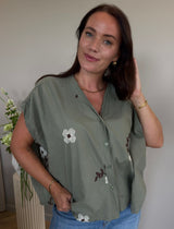 MARTA DU CHATEAU Marta Du Chateau Dame Skjorte MdcElysian 86206 Shirt Kaki