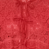 MARTA DU CHATEAU Marta Du Chateau dame bluse MdcAurora Restudsalg Rosso Cold Wash
