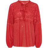 MARTA DU CHATEAU Marta Du Chateau dame bluse MdcAurora Restudsalg Rosso Cold Wash