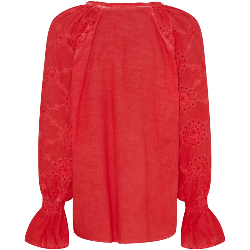 MARTA DU CHATEAU Marta Du Chateau dame bluse MdcBianca Blouse Red Cold Wash