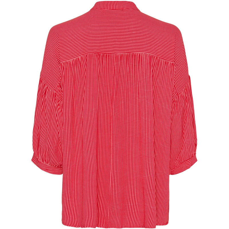 MARTA DU CHATEAU Marta Du Chateau dame bluse MdcIlina Blouse Red Stripe