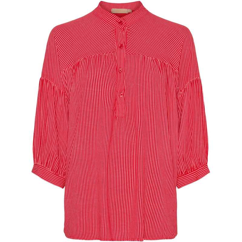 MARTA DU CHATEAU Marta Du Chateau dame bluse MdcIlina Blouse Red Stripe